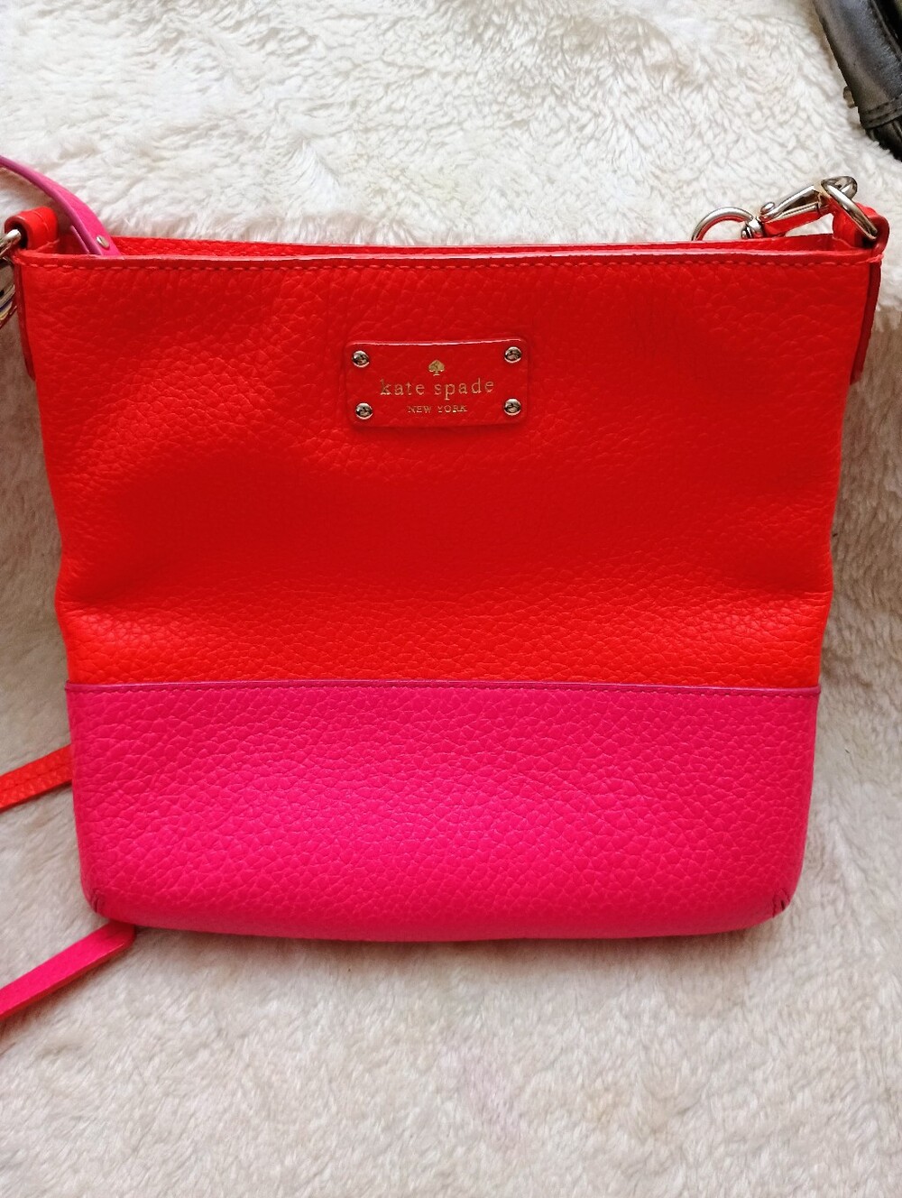 Kate Spade Grove Park Tenley Crossbody Bag – Vibrant Orange & Pink Colorblock